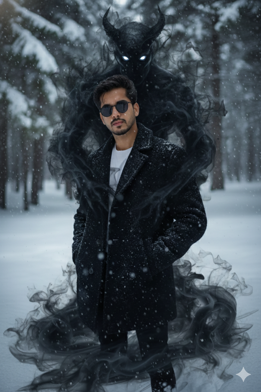 Dark Demon Aura - After: AI generated result using Gemini prompt