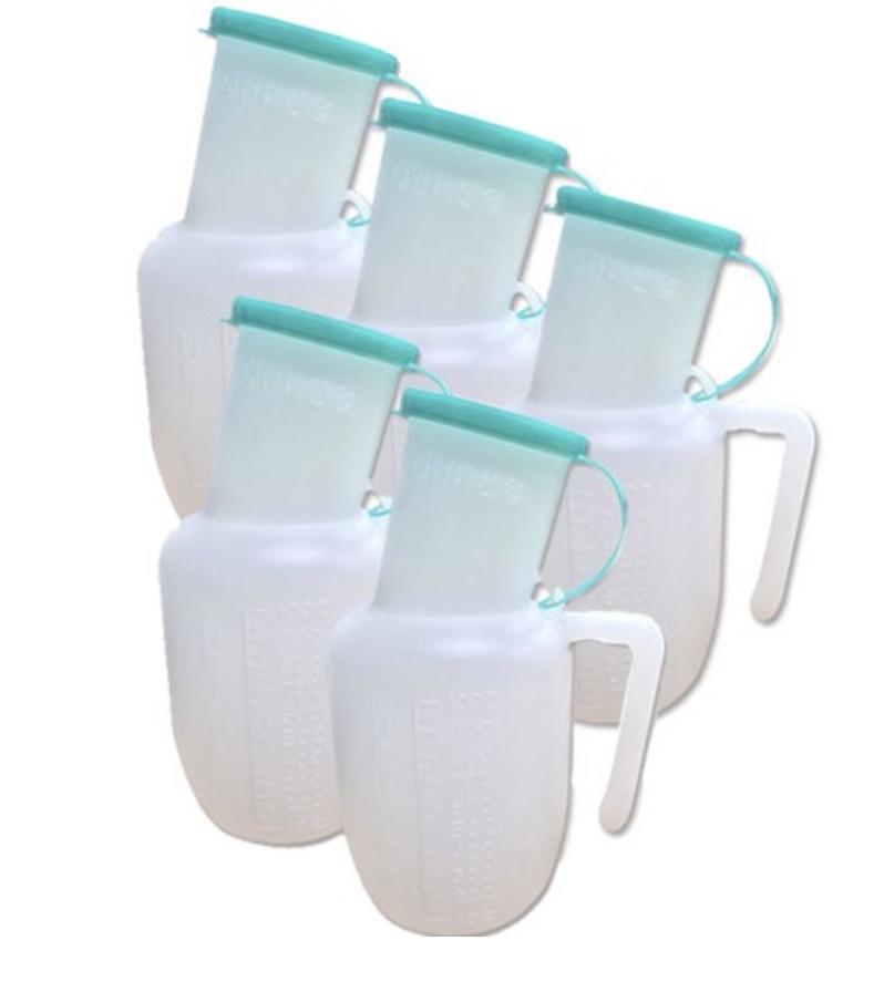 현대의료기 환자용 남성용 간이 소변기, 5개, 1000ml