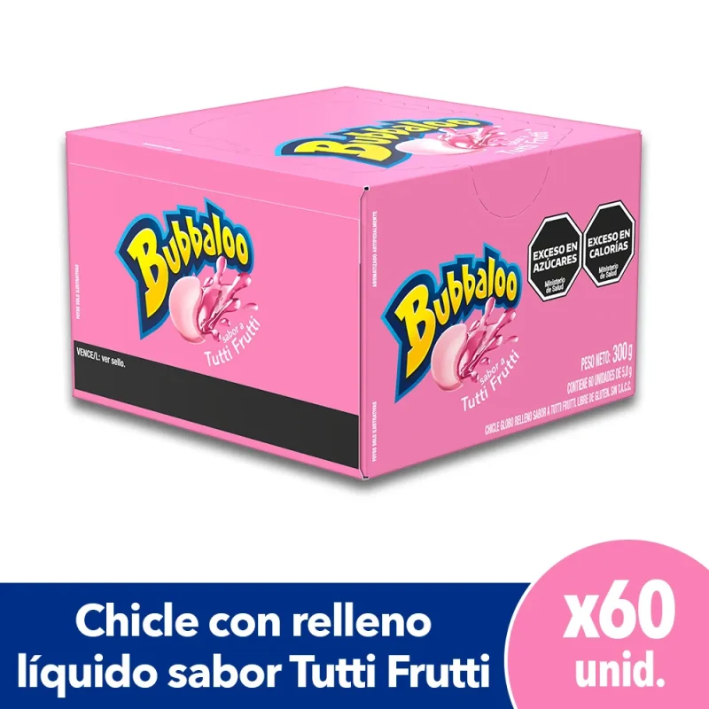 CHICLE BUBALOO TUTTI FRUTI - X60