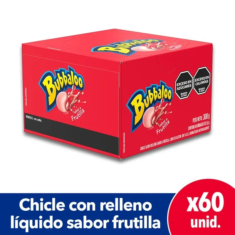 CHICLE BUBALOO FRUTILLA - X60