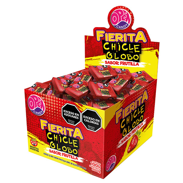CHICLE FIERITA FRUTILLA X100u.