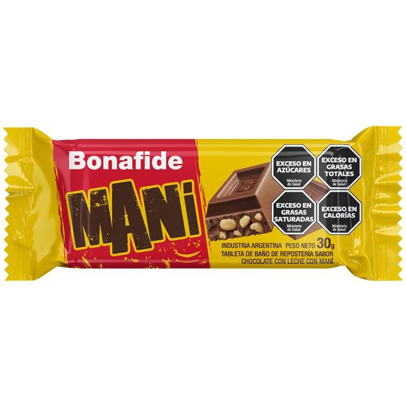 CHOC. BONAFIDE LECHE Y MANI 30G ((20))