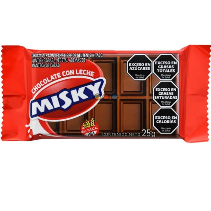 CHOC. CELOFAN MISKY NEGRO 25G