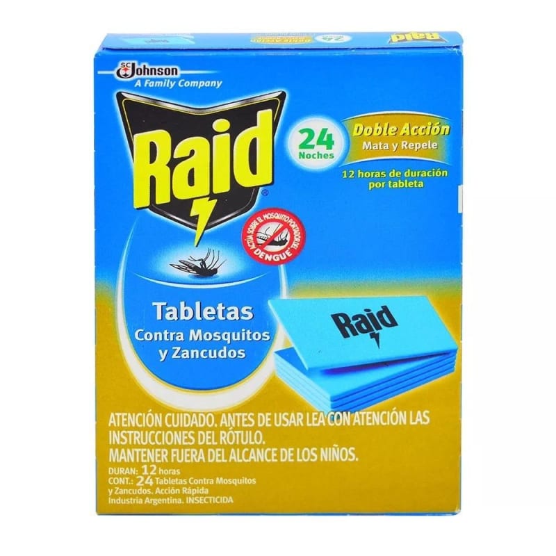 RAID TABLETAS 1 X24 UNID.