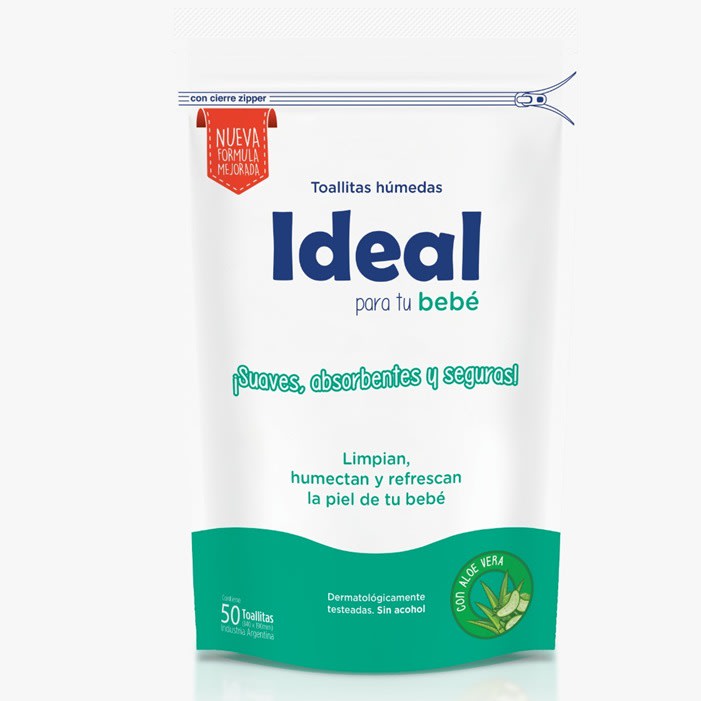 TOALLITAS HUM. IDEAL ALOE VERA X50 ((24))