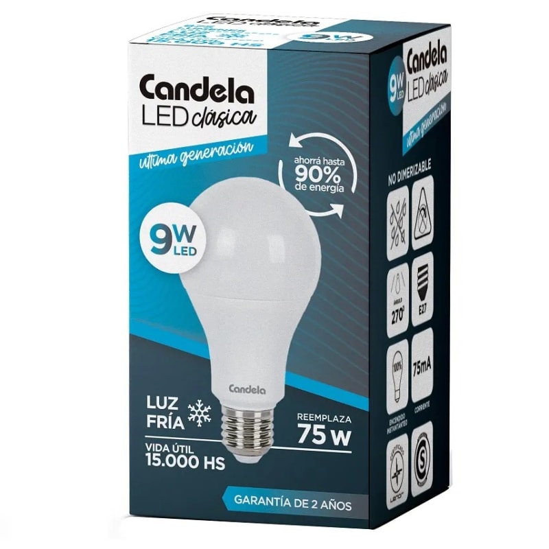 LAMPARA LED 9W FRIA