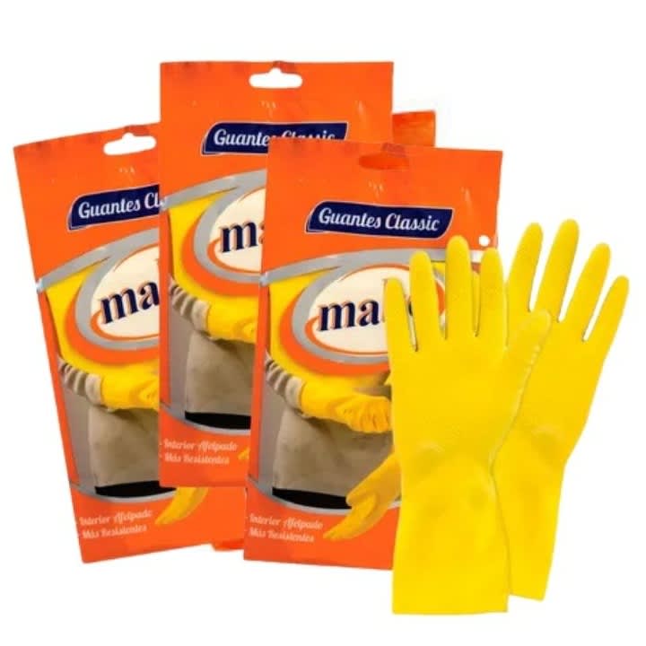 GUANTES MAKE AMARILLO MED.