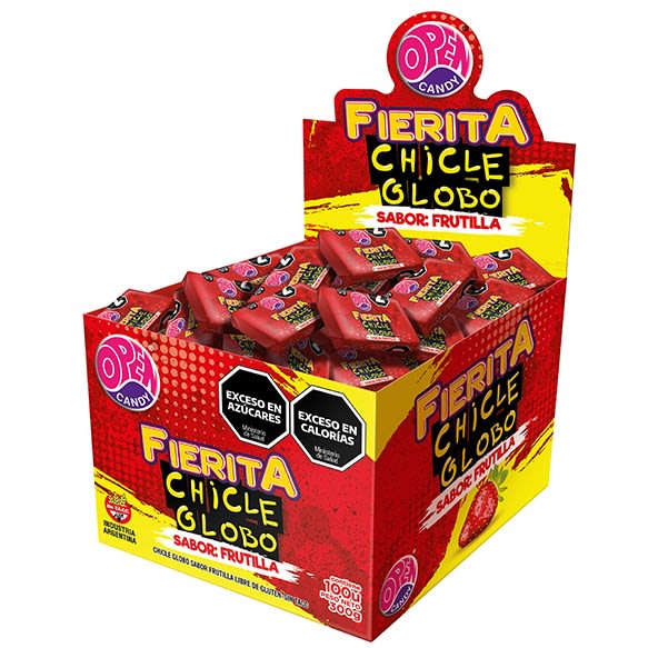 CHICLE FIERITA FRUTILLA X100u.