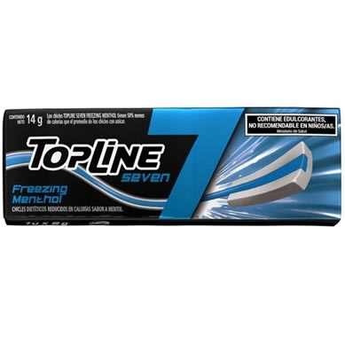 CHICLE TOPLINE 7 MENTOL - X16