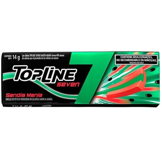 CHICLE TOPLINE 7 GEL SANDIA/CITRUS X16U