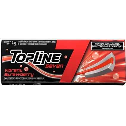 CHICLE TOPLINE 7 STRAWBERRY X16U