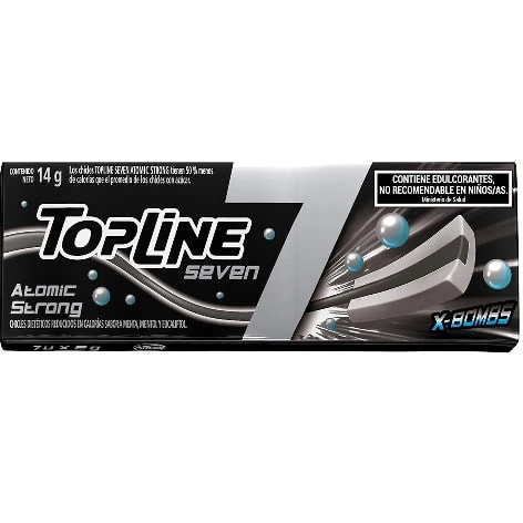 CHICLE TOPLINE 7 X-BOMBS X16U
