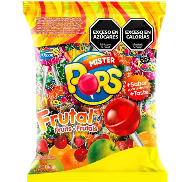 CHUPETIN MISTER POP FRUTAL X50
