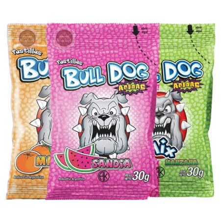 BULL DOG 1SABORES VARIOS - X 12U