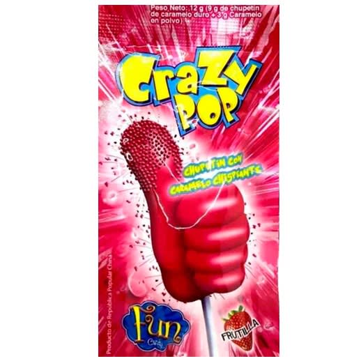 CRAZY POP FRUTILLA - X 10U