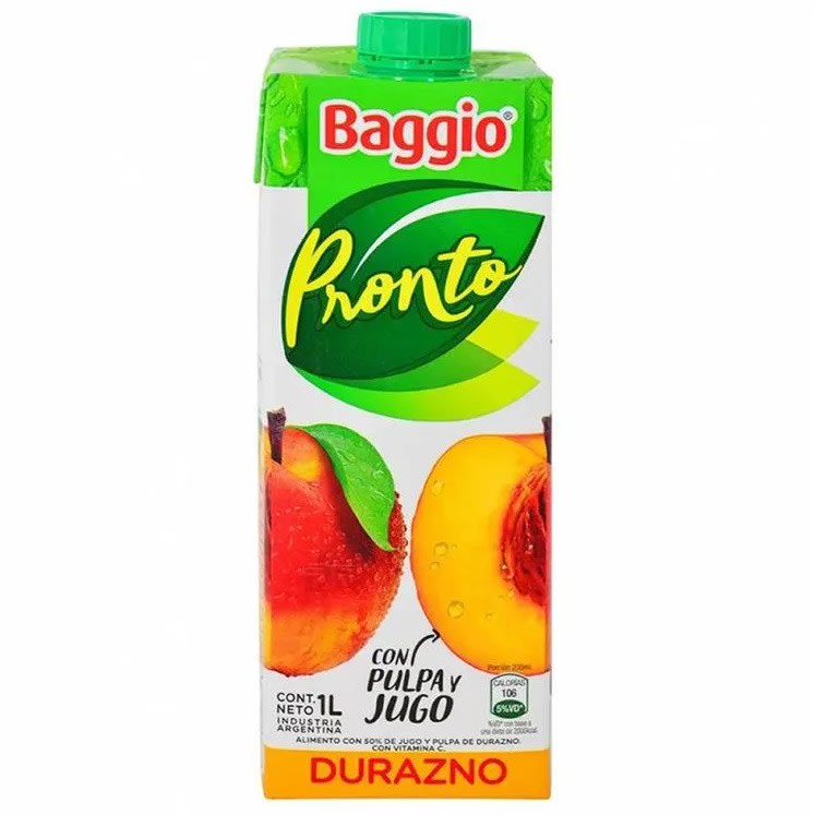 JUGO BAGGIO DURAZNO 1LTS X4 UNID