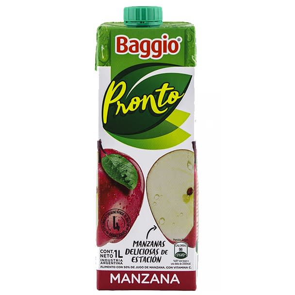 JUGO BAGGIO MANZANA 1LTS X4 UNID.