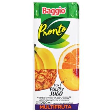JUGO BAGGIO X200 CC MULTIFRUTA X9 UNID.