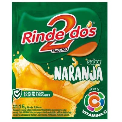 JUGO RINDE2 NARANJA - CAJA X10