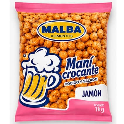 MANI SABORIZADO MALBA JAMON X1 KG. ((10)) - SNACK