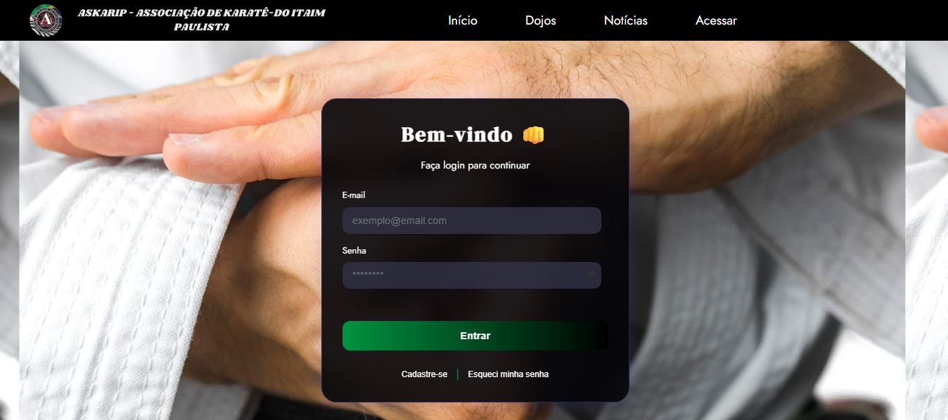 Interface do projeto Askarip