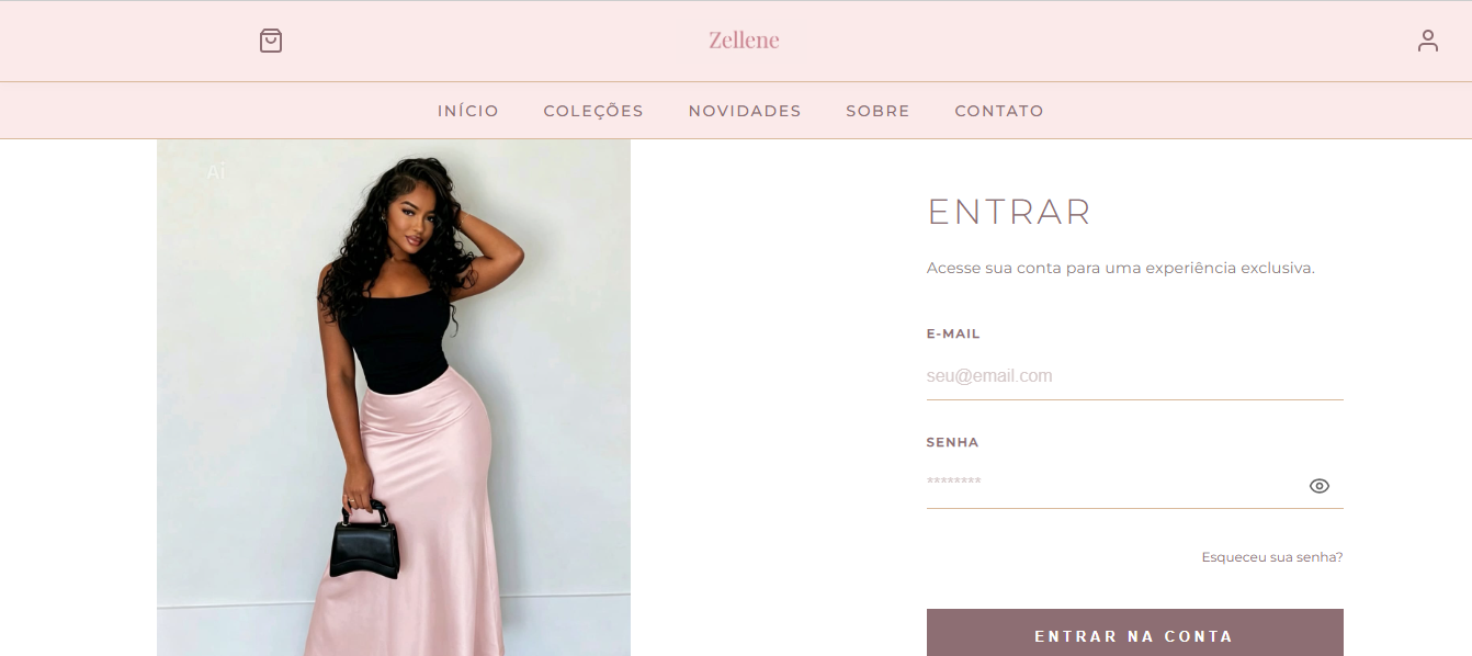 Interface do projeto Zellene