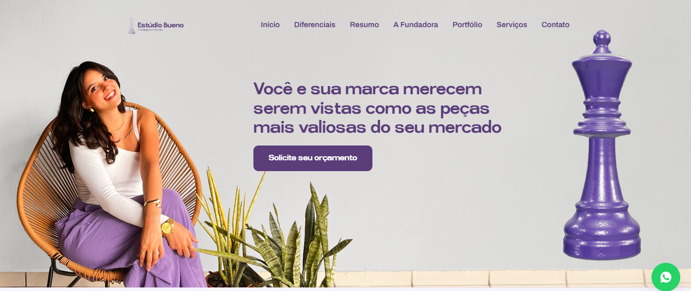 Interface do projeto Estúdio Bueno