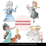 Baby Princesses Cliparts Teen Disney Child Cute PNG Bundle (Clipart Bundle) - Image 3