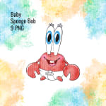 Baby SpongeBob and Friends Watercolor Clipart Bundle Squidward Sandy PNG Kit (Digital Download) - Image 5
