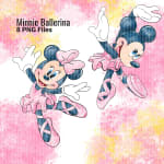 Ballerina Minnie Mouse Watercolor Clipart Disney Pink Tutu PNG Bundle (Digital Download) - Image 4