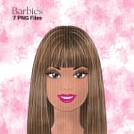 Barbie Clipart Bundle Girly Fashion Inclusive Heads PNG (Digital Download) - Image 3