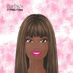 Barbie Clipart Bundle Girly Fashion Inclusive Heads PNG (Digital Download) - Image 4