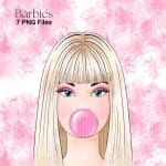 Barbie Clipart Bundle Girly Fashion Inclusive Heads PNG (Digital Download) - Image 5