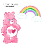 Care Bears Clipart Bundle Watercolor PNG Retro Classics (Digital Download) - Image 5