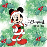 Christmas Disney Mickey and Friends PNG Bundle Festive Holiday Clipart (Digital Download) - Image 2