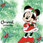 Christmas Disney Mickey and Friends PNG Bundle Festive Holiday Clipart (Digital Download) - Image 3