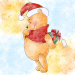 Christmas Winnie the Pooh and Piglet PNG Holiday Disney Clipart Bundle (Digital Download) - Image 3
