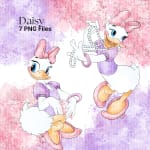 Daisy Duck Watercolor Clipart Disney PNG Bundle (Digital Download) - Image 3