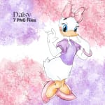Daisy Duck Watercolor Clipart Disney PNG Bundle (Digital Download) - Image 4
