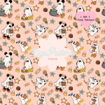 Disney Halloween Seamless Pattern PNG Mickey Minnie Pluto Goofy Ghost (Digital Download) - Image 1