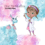 Doc McStuffins Clipart Bundle Disney Watercolor PNG (Digital Download) - Image 4