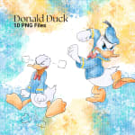 Donald Duck Watercolor Clipart Disney Mickey’s Friend PNG Bundle (Digital Download) - Image 5
