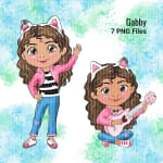 Gabby Cats Watercolor Clipart Bundle Dreamworks PNG (Digital Download) - Image 2