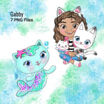 Gabby's Dollhouse Clipart Bundle Cartoon Cats Dreamworks PNG (Digital Download) - Image 2