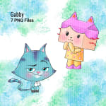 Gabby's Dollhouse Clipart Bundle Cartoon Cats Dreamworks PNG (Digital Download) - Image 3