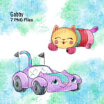 Gabby's Dollhouse Clipart Bundle Cartoon Cats Dreamworks PNG (Digital Download) - Image 4