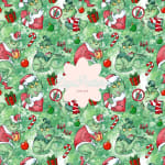Grinch Christmas Seamless Pattern Green Disney Holiday Watercolor Paper (Digital Download) - Image 1