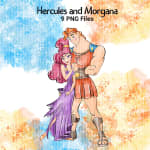 Hercules and Morgana Clipart Bundle Watercolor Disney PNG (Digital Download) - Image 4
