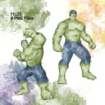 Hulk Watercolor Clipart Bundle Superhero Marvel Studios PNG (Digital Download) - Image 2