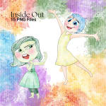 Inside Out Watercolor Clipart Bundle Emotions Pixar Characters (Digital Download) - Image 2